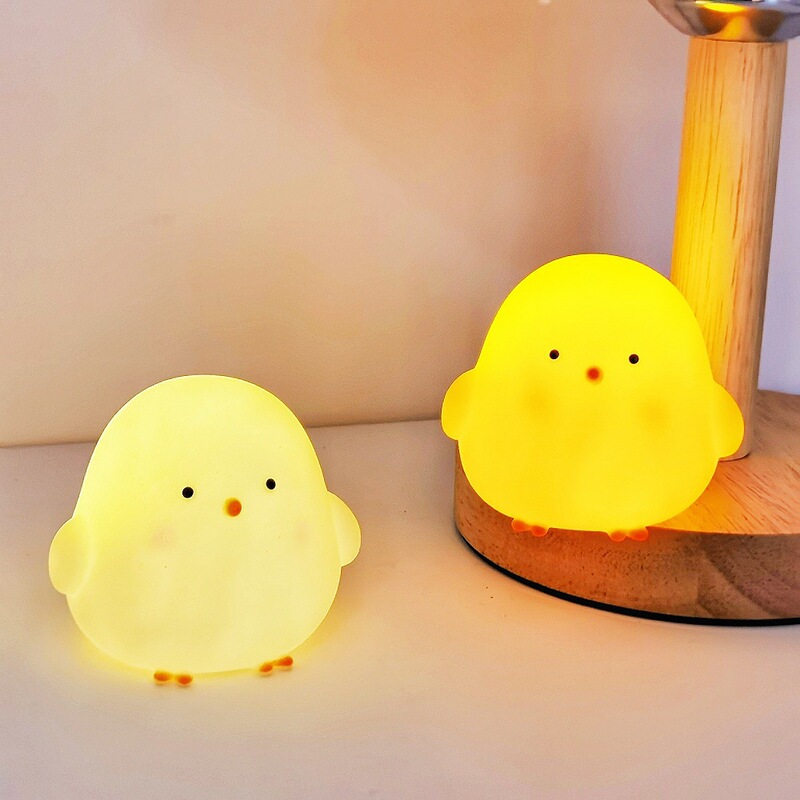 [one piece of postage] cute chicken led night light room bedroom bedside lamp wholesale night market stall luminous