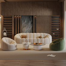 北欧客厅布艺沙发小户型简约现代休闲接待美容院服装店休息区创意