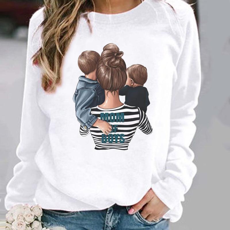 in stock Amazon Autumn Explosions Super Mom Pullover MOM Gift O Collar Casual Wear Sports Sweater