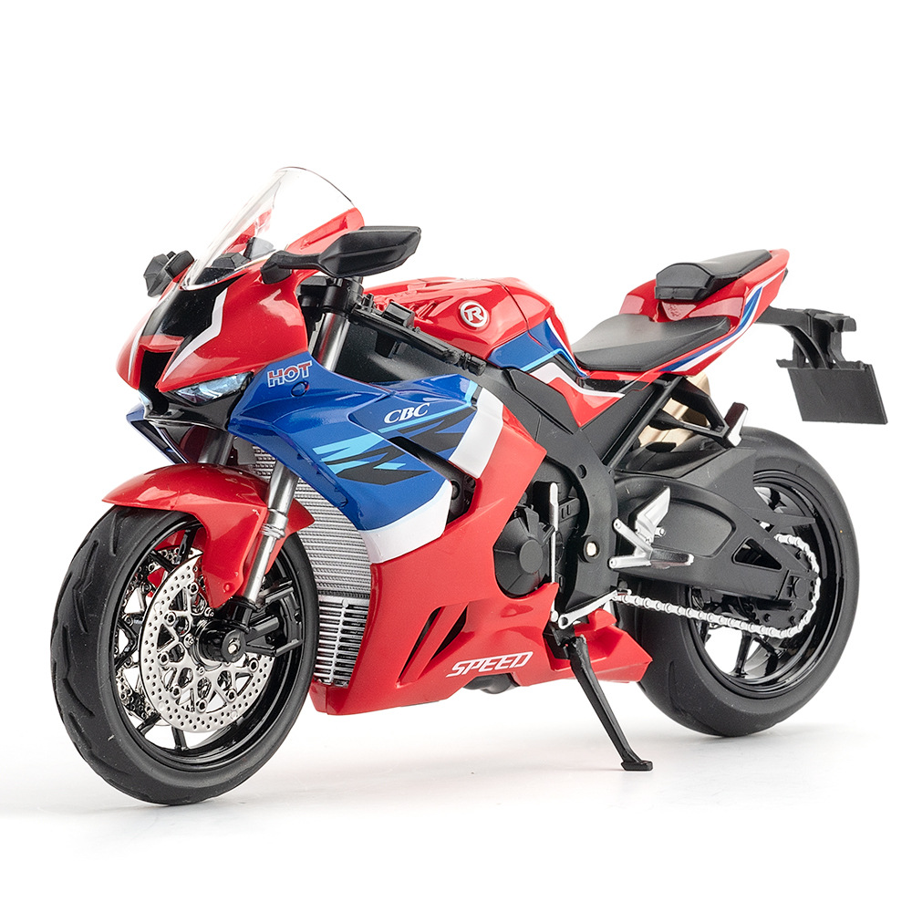 (Kit) 1:12 Scale CBR1000 Alloy Motorcycle Model Display for Children - Metal Toy Wholesale