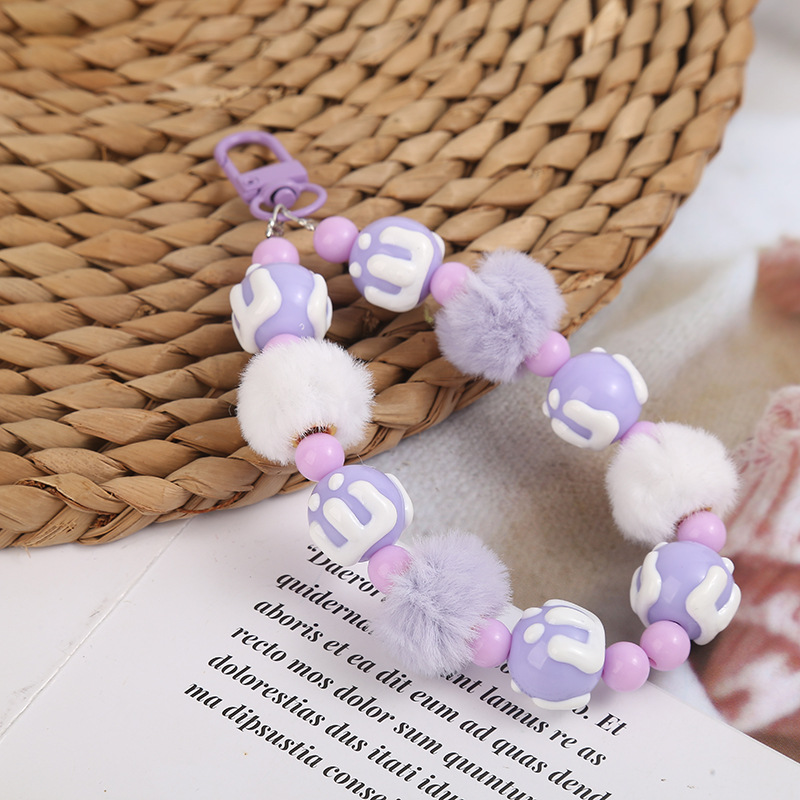 Nuevas letras creativas cuentas colgantes de teléfonos móviles bolsos bolsas de pelo llaveros de automóviles joyas colgantes caja ciega en vivo