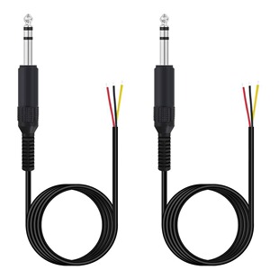 6.35 audio line single/double channel male speaker line guitar noise reduction line microphone amplifier mixer instrument line
