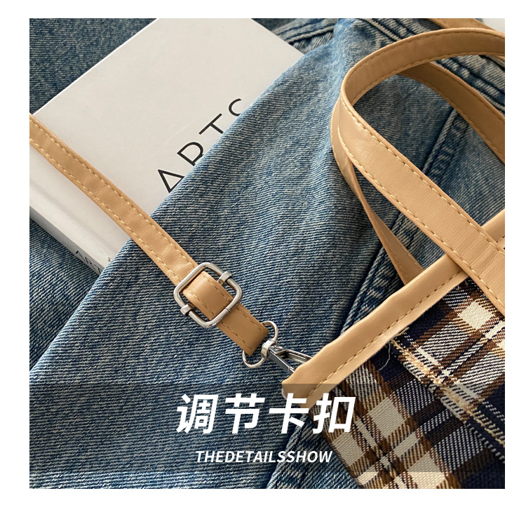 Cross-border personalized hand-carried fashionable and casual bucket bag for women, new autumn 2024 collection, contrasting color striped single-shoulder quality crossbody bag undefined