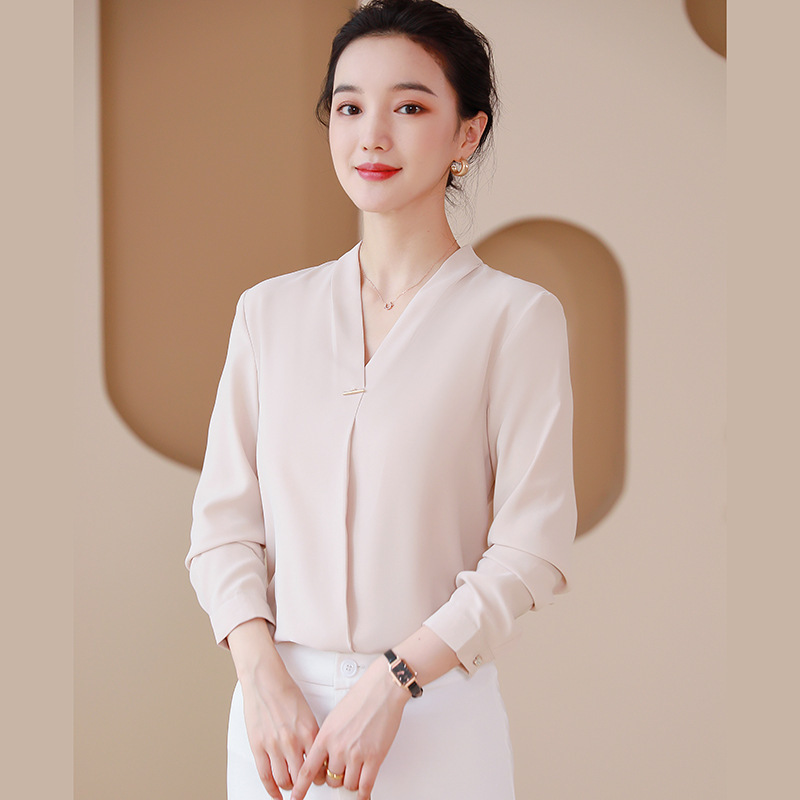 2024 new long sleeve shirt ladies inch shirt professional slim work clothes plus size formal 1966 wholesale