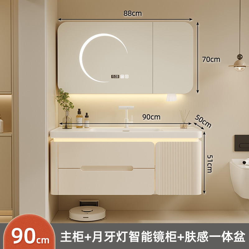 Baños personalizados de roble gabinete de baño gabinete de baño nuevo cerámica en una bañera lavabo facial