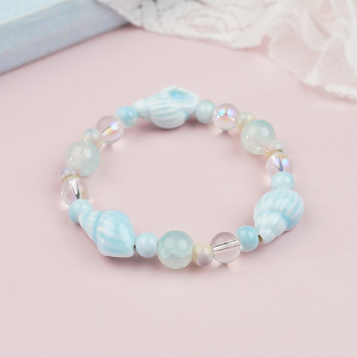 Jingdezhen pulsera de cerámica de verano mujer alta sensación galletas serie de gatos nicho diseño universal pulsera alta sensación