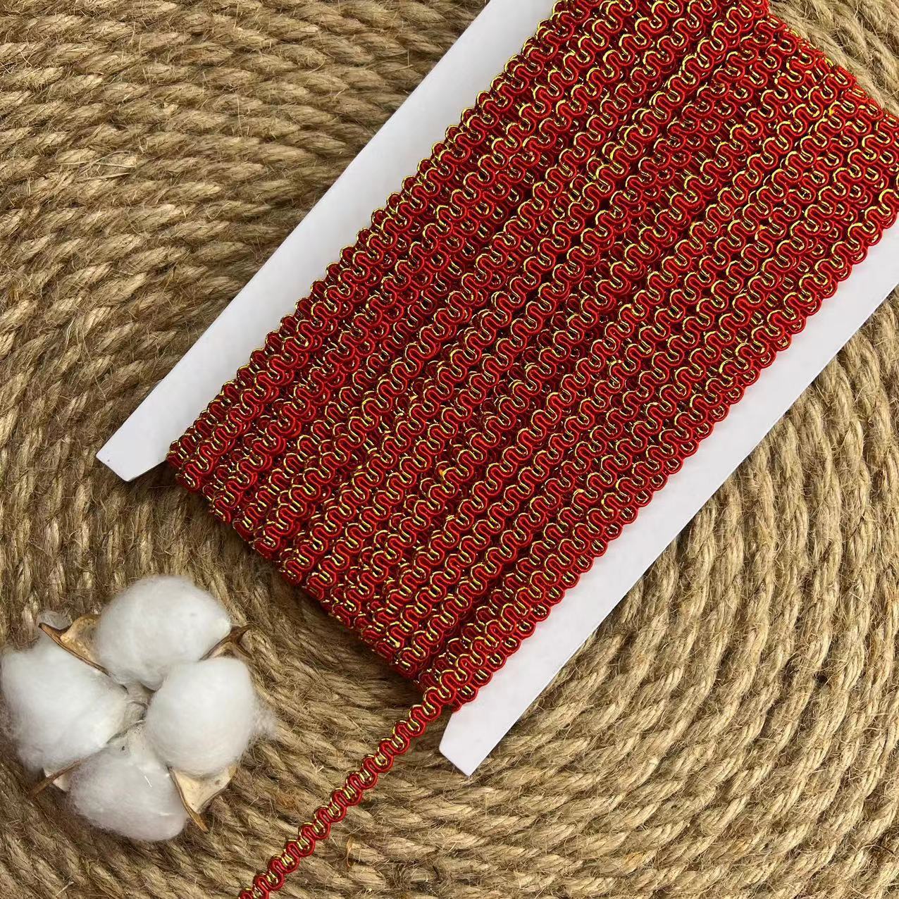Cinta de Encaje de Hilo Dorado y Plateado de 0.5 cm de Poliéster para Ropa y Manualidades DIY