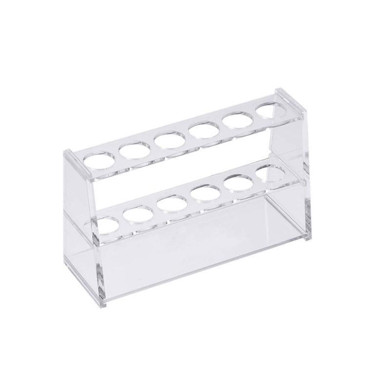 亚克力试管架 单排比色管架透明离心管架 六孔采血管架试验试管架