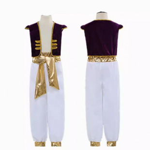 Halloween Kidsren's Costume Movie Aladdin's Magic Lamp Cos Suit Prince Aladdin Cosplay Real-Life Performance Costume