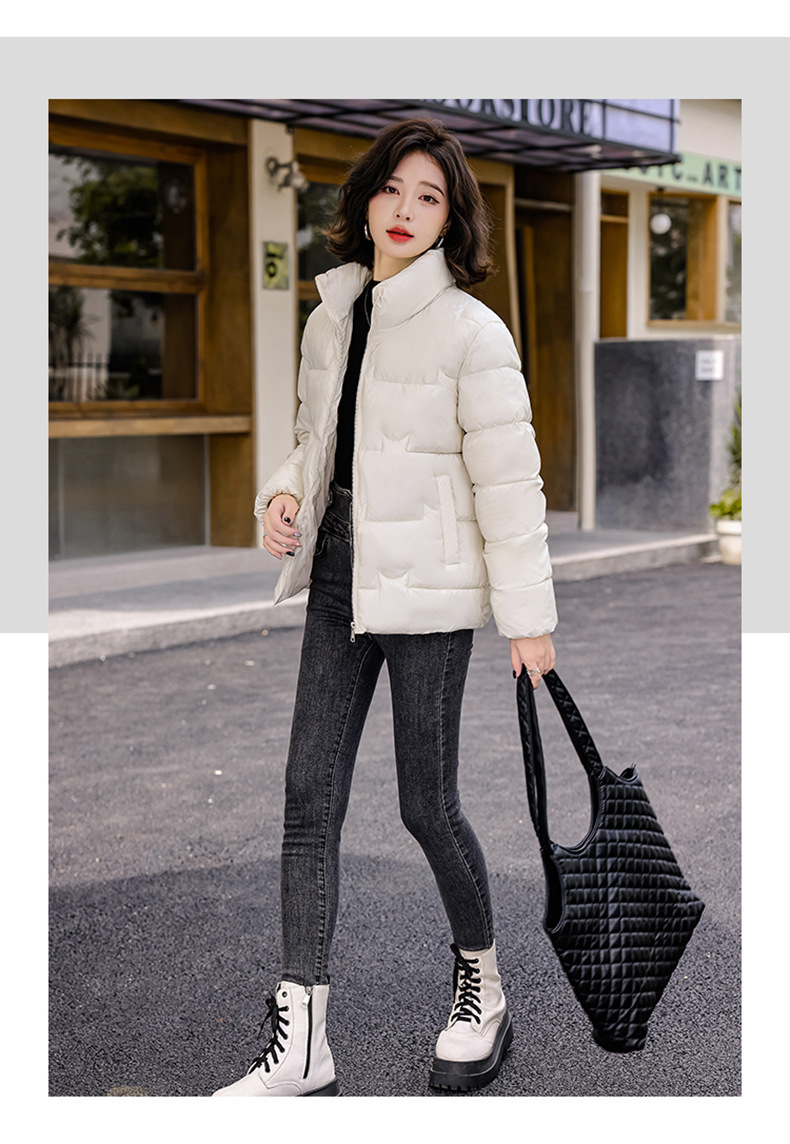 Standing Collar down Kotteng Fraen am Wanter, kuerz a kuerz, koreanesch Versioun, déck Broutjacket, 2024 nei fir Studenten_voghion.com