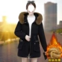 加大款中长款保暖修身棉服