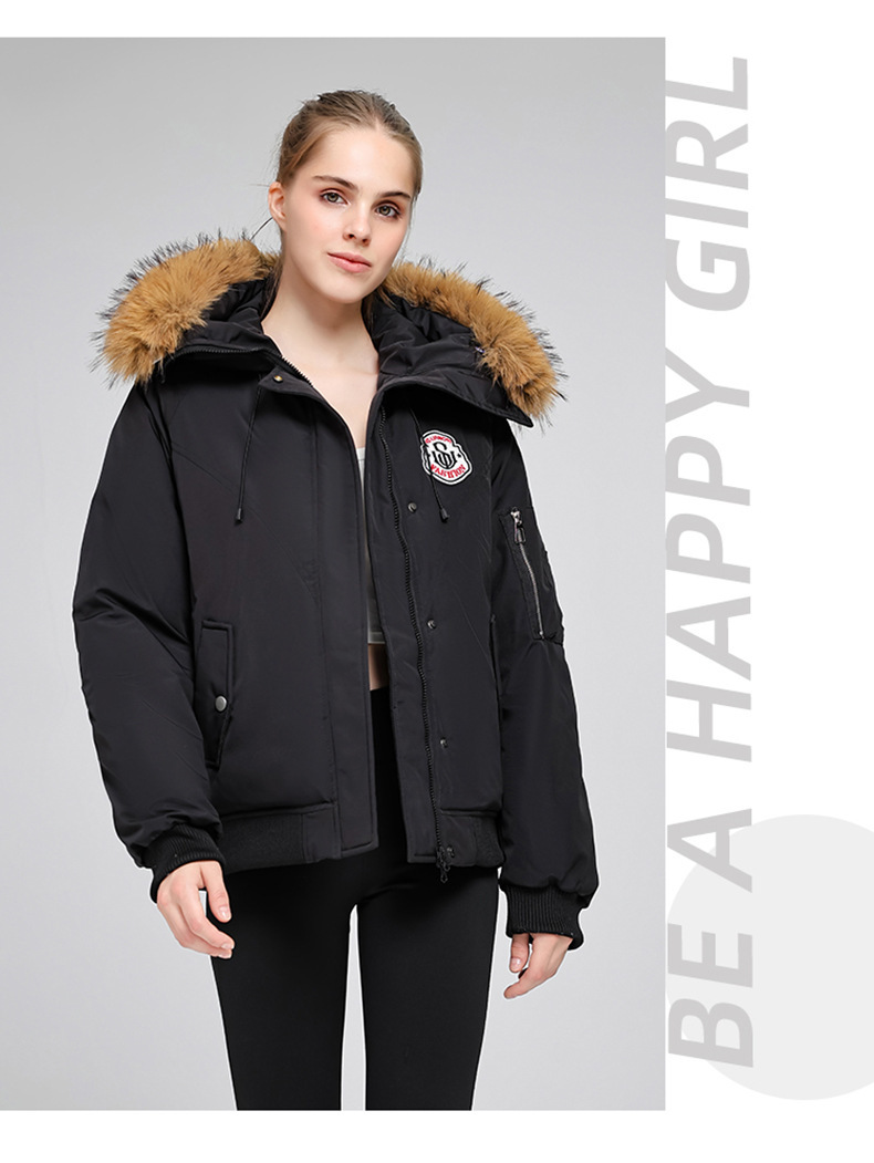 Wasserabweisende Pufferjacke für Herren/Damen – Wintermantel mit Kapuze und abnehmbarem Waschbärpelzbesatz (S-XXL) – Skifahren & Pendeln in der Stadt_voghion.com