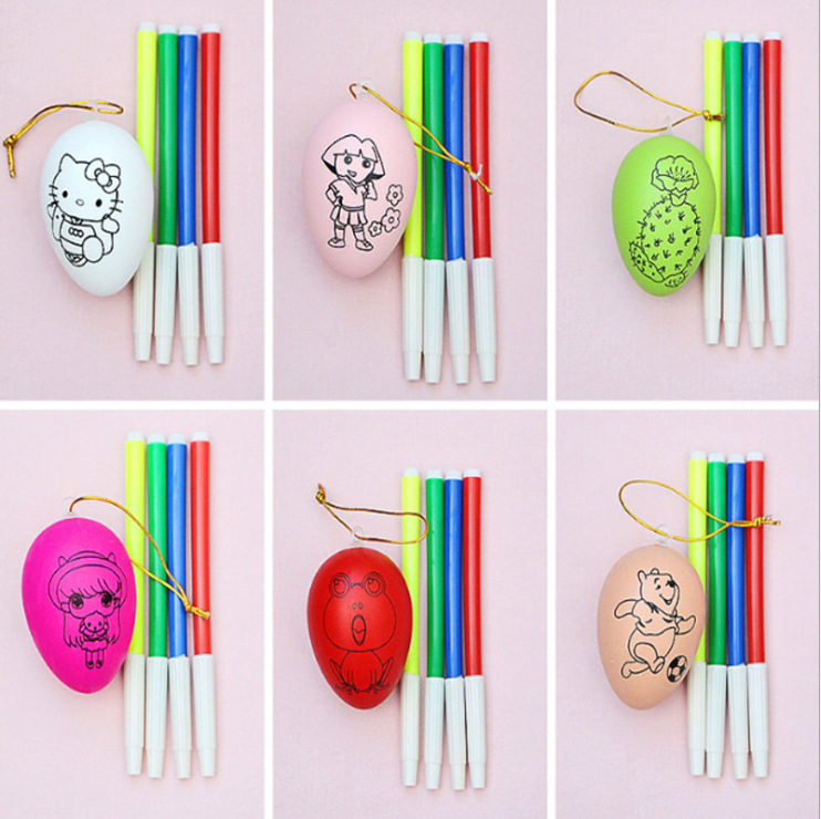 6 cm huevo huevo de plástico huevo de pascua huevo de plástico imitación de cáscara de huevo molde blanco 1 huevo + 4 aguarelas - venta directa