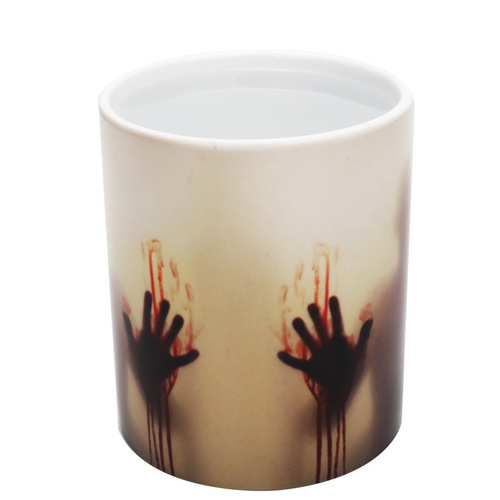 Horror Show Zombie Color Changing Mug American TV Series Heat Sensitive Funny Zombie Cross Border American Student Coffee Cup Wholesale