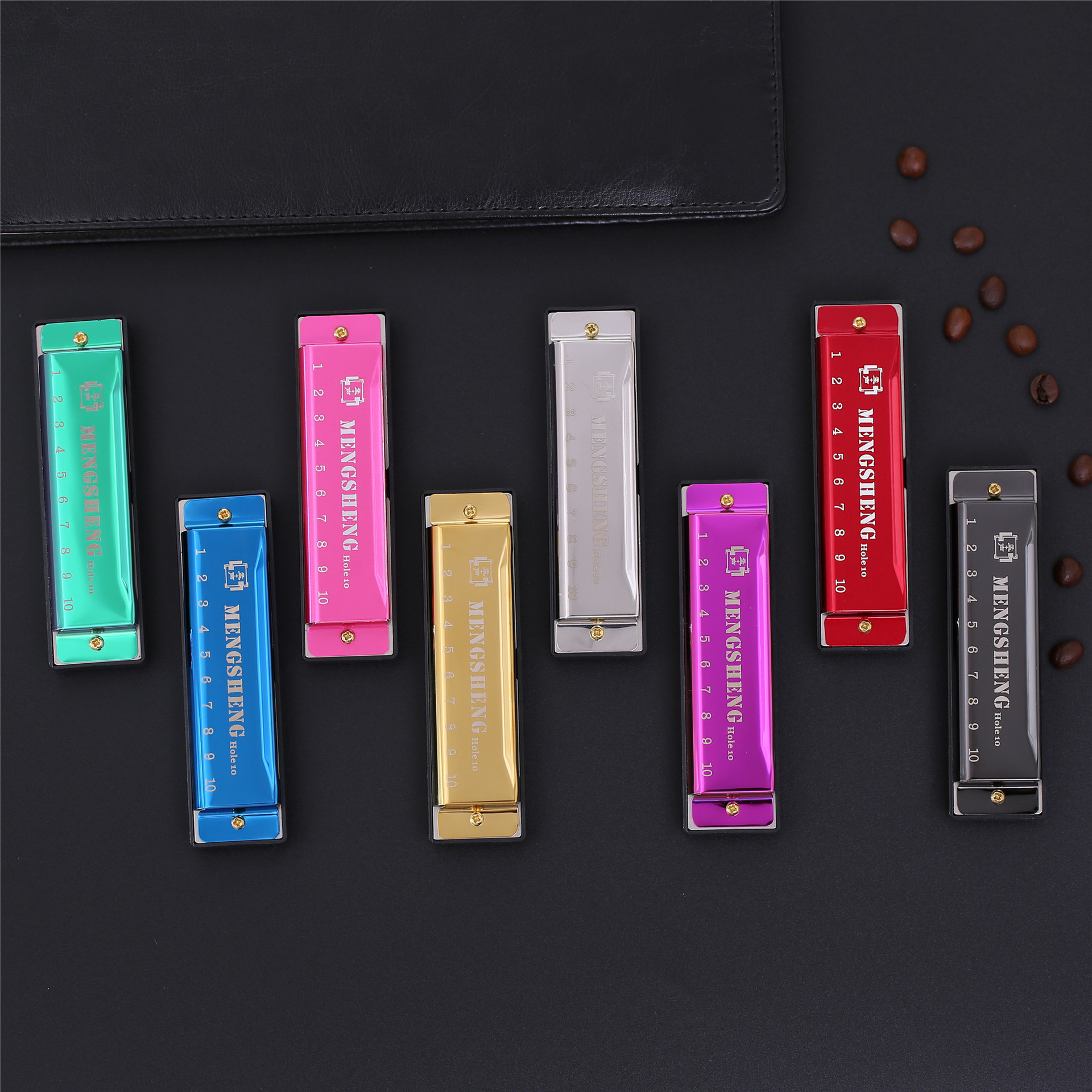 Student 24-Hole Polyphonic Copper Core Kidsren's Orff Musical Instrument Educational Toy C Key 10-Hole Metal Small Harmonica Toy