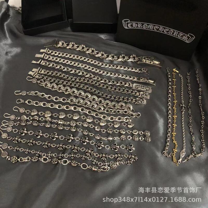 Croda Bracelet S925 Standard Pure Silver Sword Cruciferous Bracelet for Men and Women European and American Vintage Couple Dagger Chain