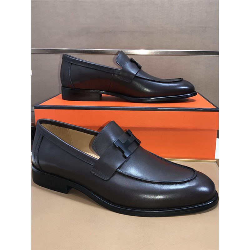 Bangjiani European Station Genuine Leather Lace-Up Trendy Brand European and American Casual Cowhide 2025 Wedding Shoes Men's Shoes Leather Shoes Formal Shoes