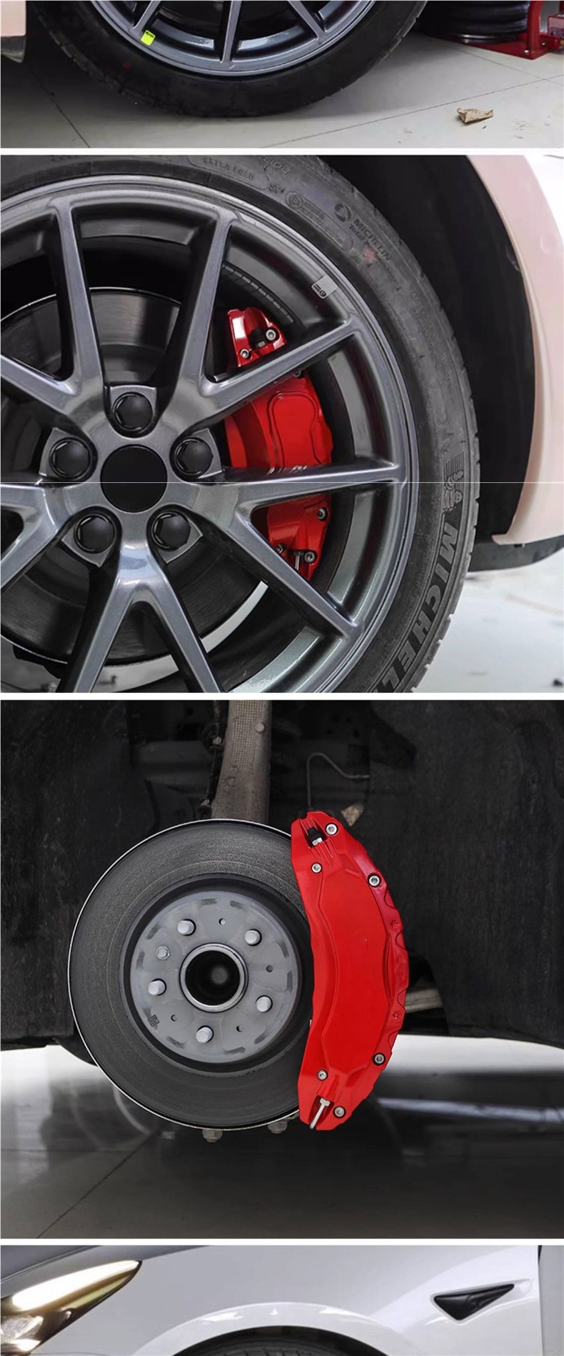 Suitable for Tesla's New Version Model 3/Y Caliper Covers, Special Wheel Brake Calipers, Color-Changing Aluminum Alloy