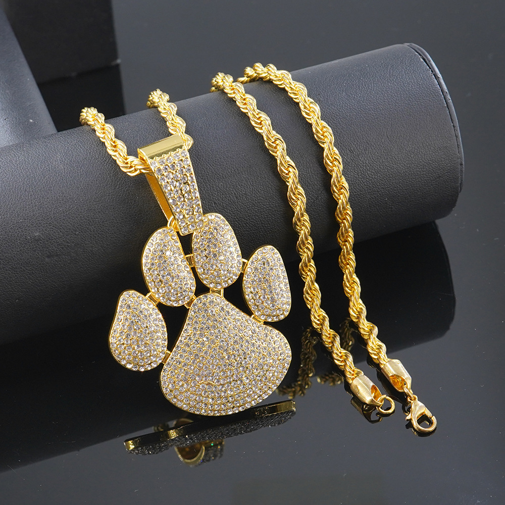 Europa y los Estados Unidos nicho nuevo colgante bolso calles hip hop lleno de diamantes símbolos de personalidad bolso collar cubano fábrica personalizada