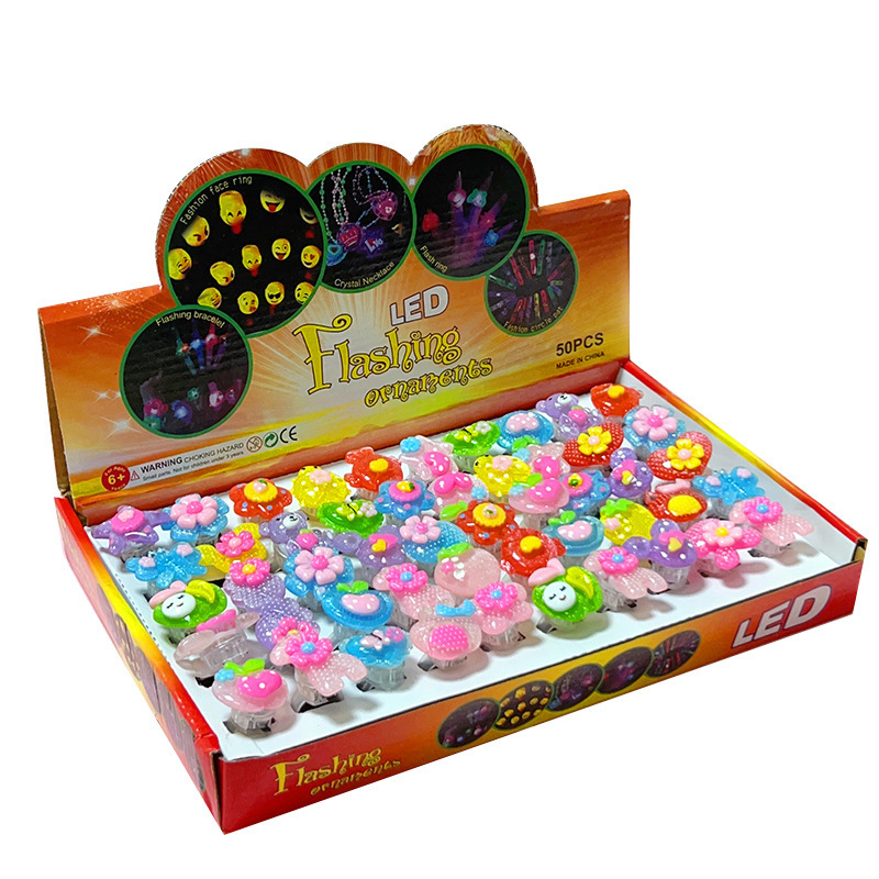 子供用発光アクリルリングライトかわいいキャンディー子供用ホット販売露店発光おもちゃ卸売露店商品|undefined