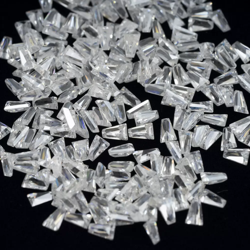 梧州宝石批发厂家莫桑石直梯方DEF色裸石批发销代发莫桑石裸石