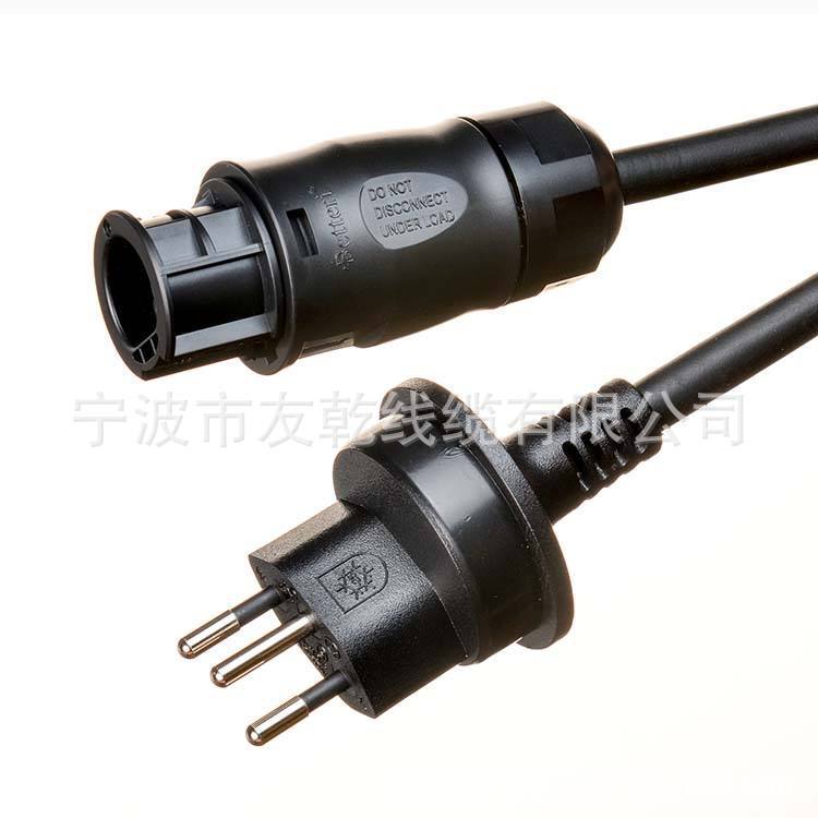 Ac Power Cord Schuko Plug Ip44 to Bc05 Connector with Rubber Cable H07Rn-F for