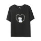 Enoch plus size women's plush puppy three-dimensional chapter short sleeve T-shirt spring and summer letter printed jacket 132003