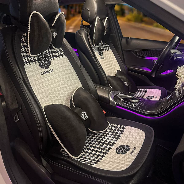 Black - two seats + 2 cushions + 2 headrests