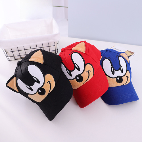 Sonic the Hedgehog Kids' Baseball Cap Korean Version Cartoon Super Sonic Duckbill Hat Spring and Autumn New Sonic the Hedgehog Hat