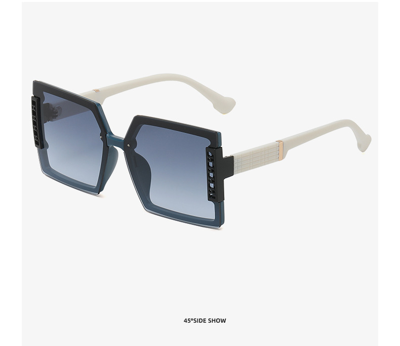 Neue Buchstabe H Modetrend-Sonnenbrille mit großem Rahmen, personalisierte Straßenfoto-Sonnenbrille im Internet, rote Straßenfoto-Sonnenbrille_voghion.com