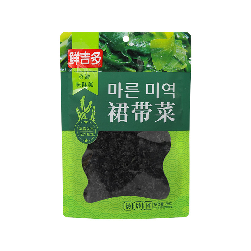 鲜吉多裙带菜80g袋装 韩式海藻海带苗 嫩特级新鲜盐渍即食海带芽