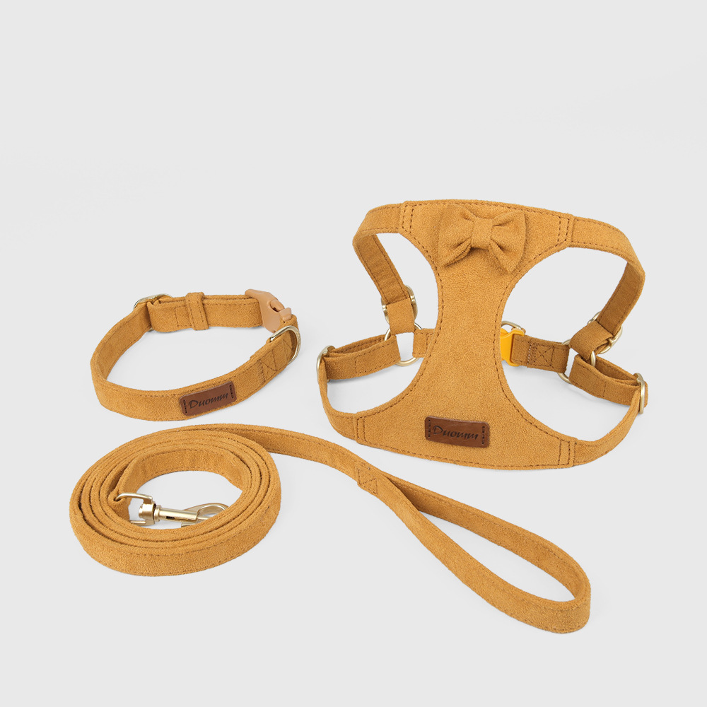 360 grados alrededor de la cintura de pecho ligera, cuerdas de tracción de piel de ciervo para perros.