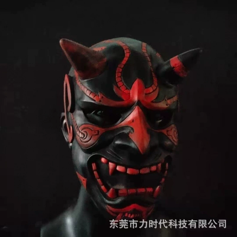 Красная Праджна Демон Воин Маска Праджна Японская Энергия Маска Красное лицо Призрак Латекс