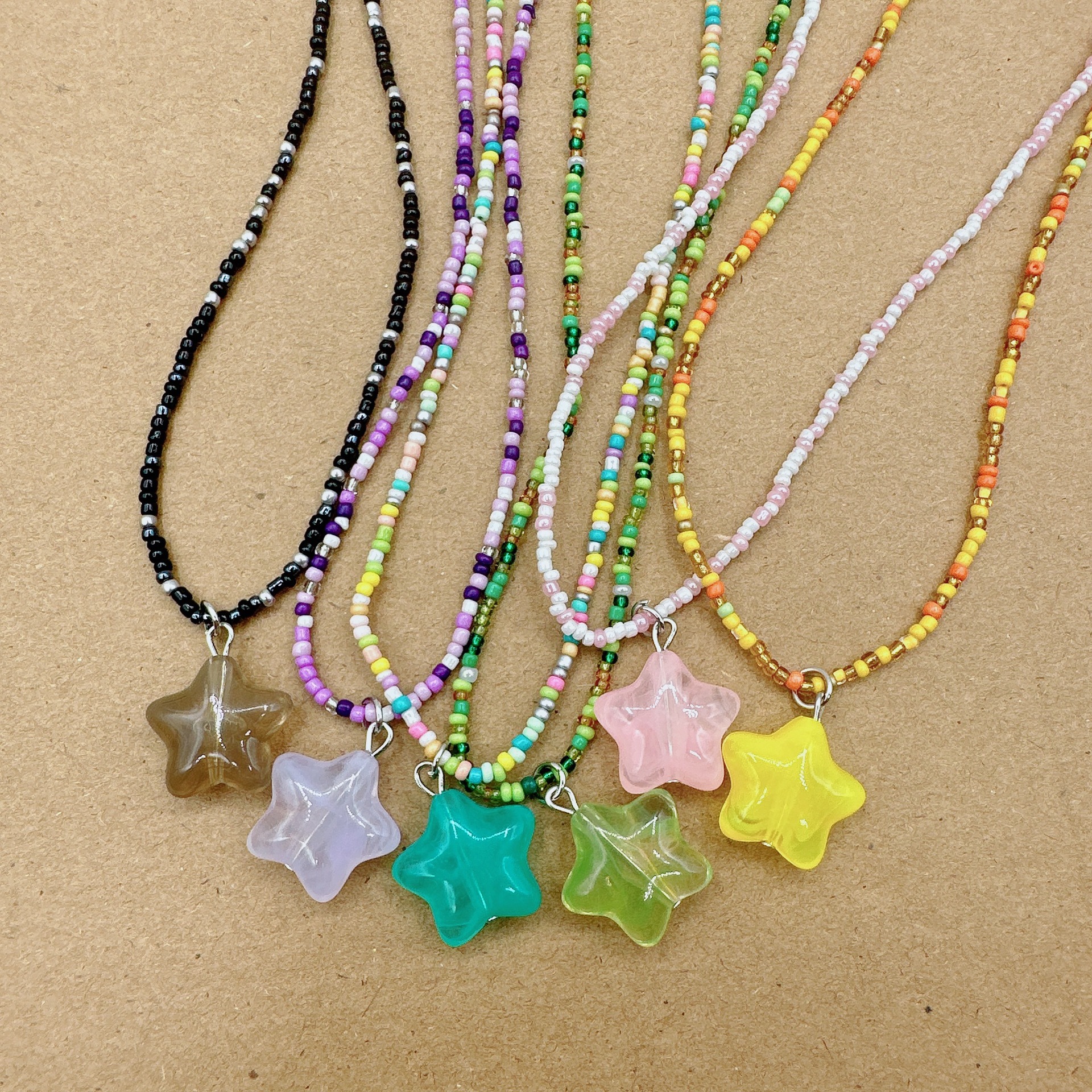 Simple Style Star Seed Bead Wholesale Pendant Necklace display picture 2