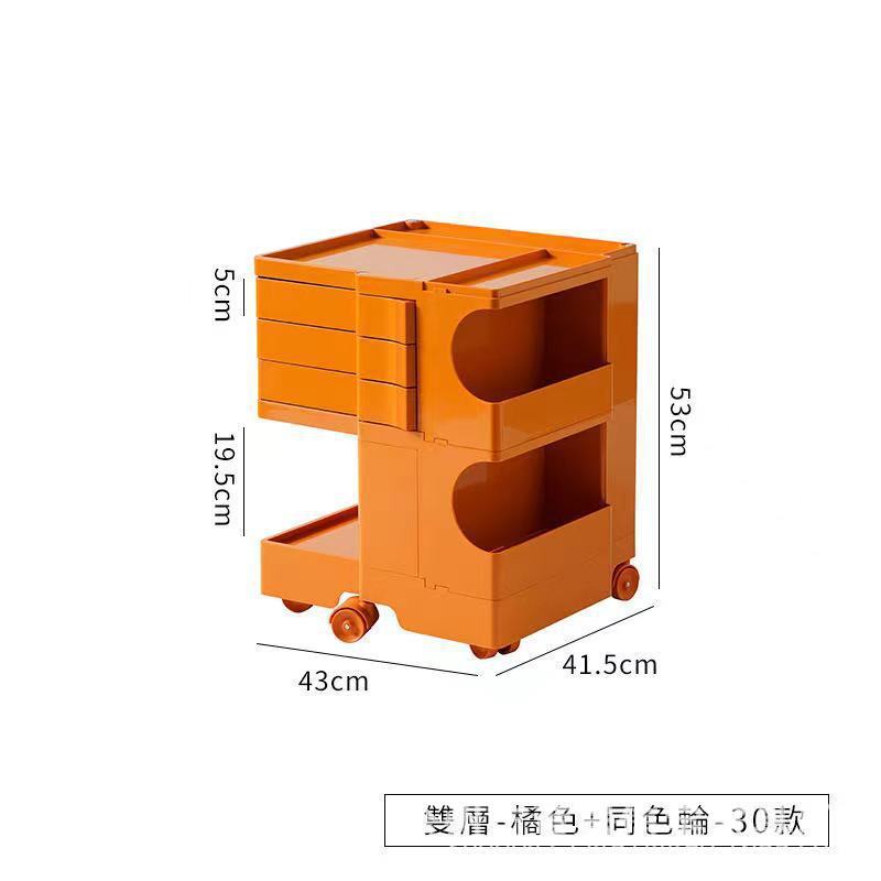 北欧收纳旋转柜创意化妆柜储物简易床头柜零食柜波比柜多层置物柜|undefined