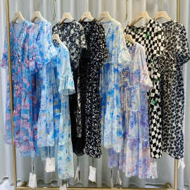 女装品牌折扣女装品牌撤柜女装直播一手货源批发专柜剪标连衣裙夏