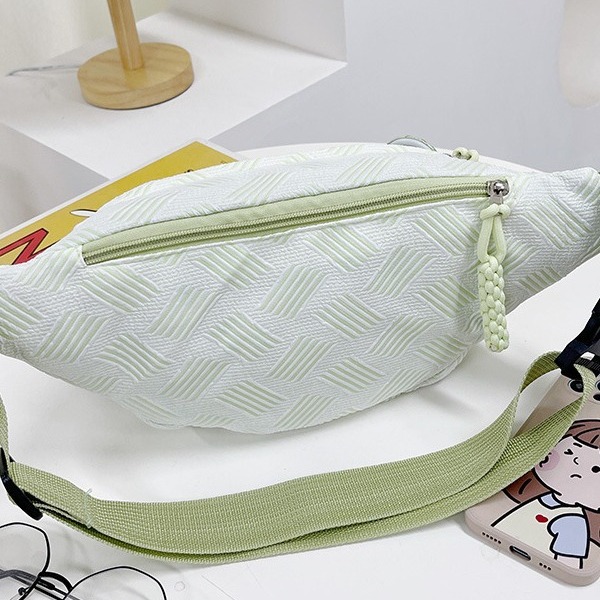 Bolso estilo INS casual y sencillo, bandolera tipo riñonera para estudiantes