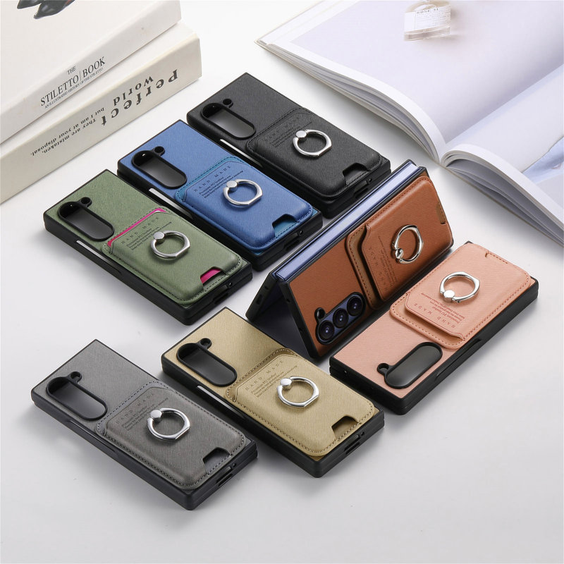 Samsung ZFold7 磁気カードホルダー財布携帯電話ケース左右フリップ zfold7 レザースタンド保護カバーに適しています。|undefined