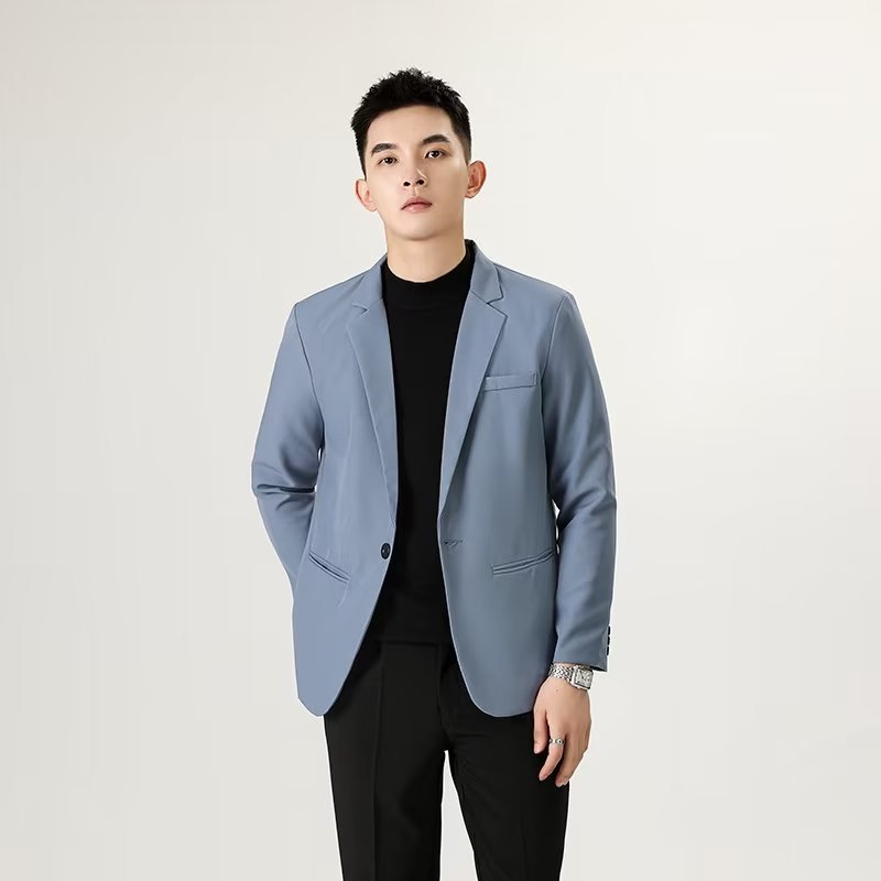 休闲西装外套男ins潮宽松商务正装高级痞帅英伦风西服外套轻熟风