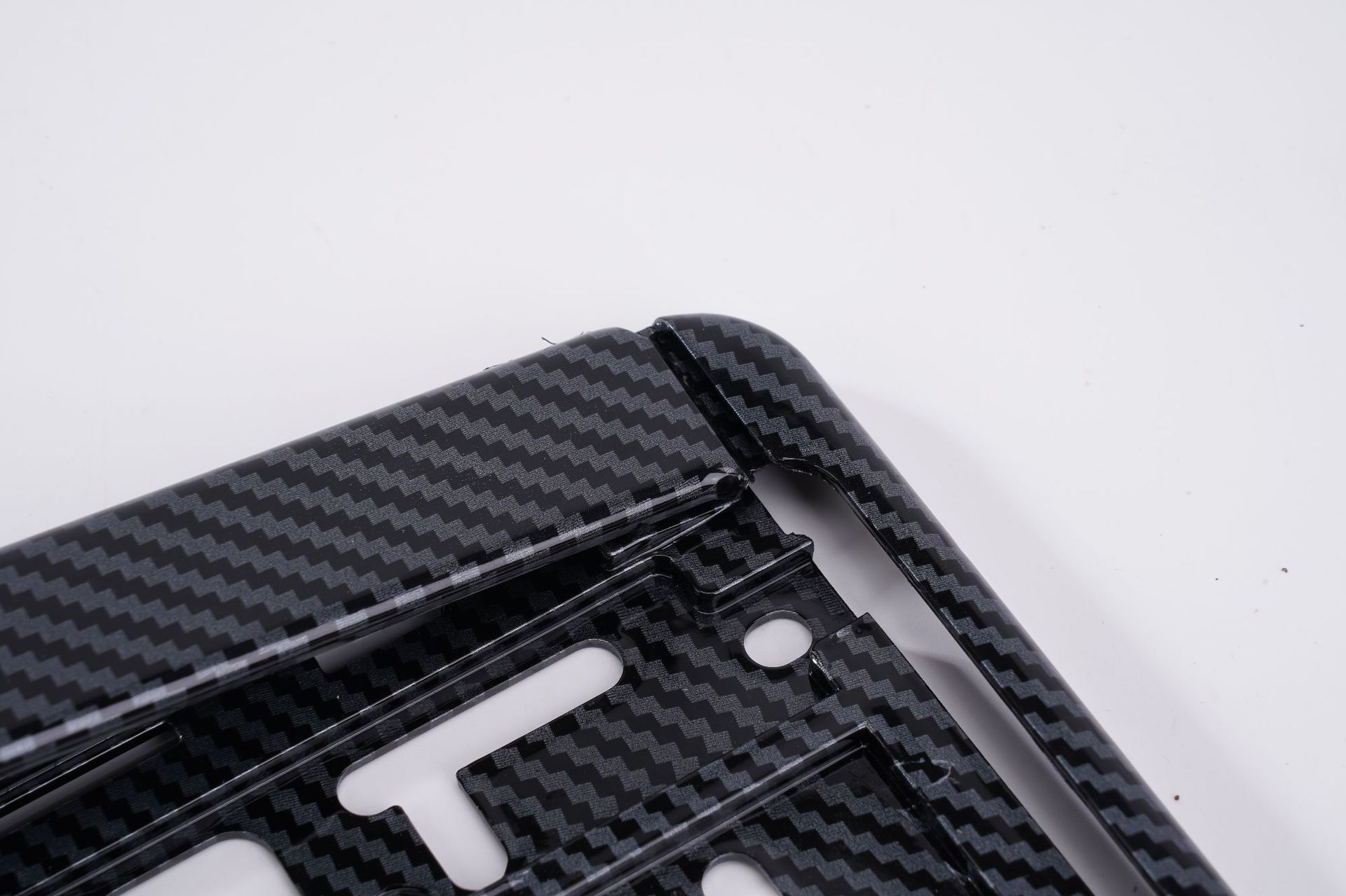 Factory-made European standard carbon fiber pattern ABS license plate holder, EU universal car license plate frame, cross-border best-selling license plate holder