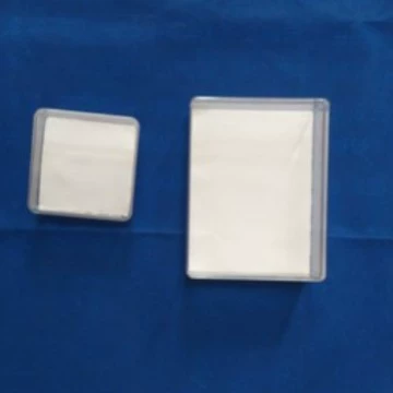Small transparent sample, stand, storage box