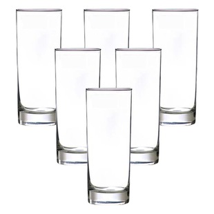 Lemeyer Glass Transparent Straight Cup Juice Cup Beverage Cup Milk Cup Household Water Cup Heat Resistant Tea Cup