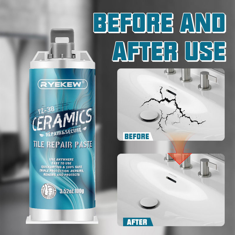 Ryekew Industrial Grade Caster Glue Ab Glue Repair Agent Leak-Proof Waterproof Plugging Metal Cast Iron Glue