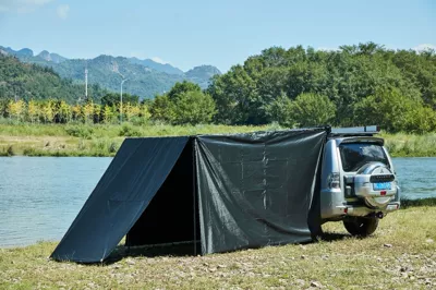 vinyl canopy camping tent, Avtomobil yan çətirləri - aluminum-box-with-light-without-window-side-cloth-2-main-cloth-1-1625