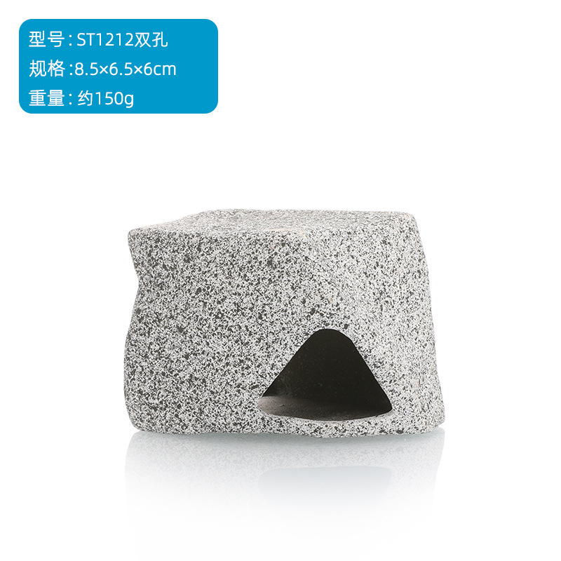 Suministros para mascotas Acuario Tanque de peces Decoración de paisajismo Tanque de barro de arena púrpura Casa de camarones Cichlid Tanque de refugio Tanque de cría Casa de peces