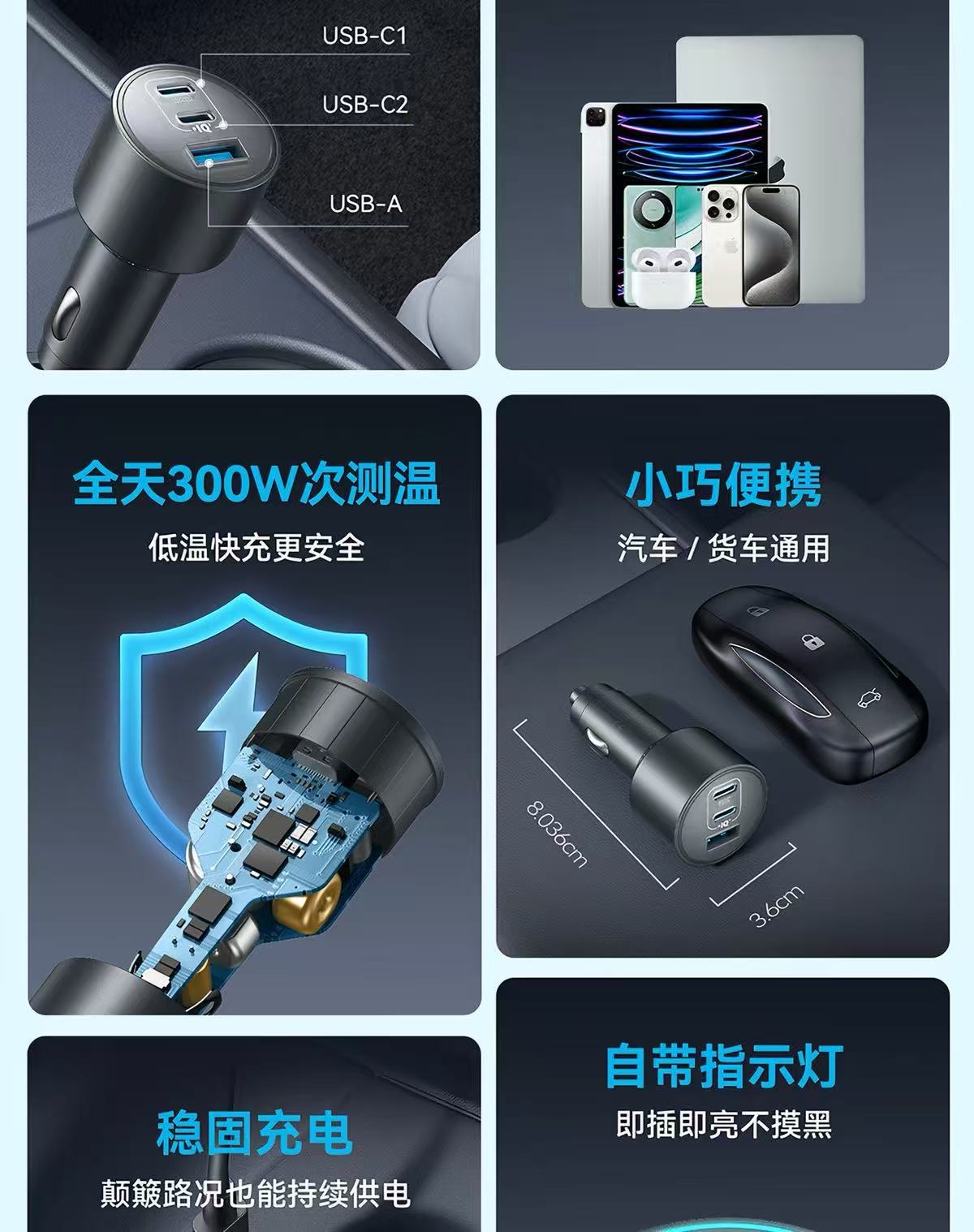 Anker Car Charger Super Fast Charging 167.5W Cigarette Lighter USB for Apple 17, Xiaomi, Huawei Phones