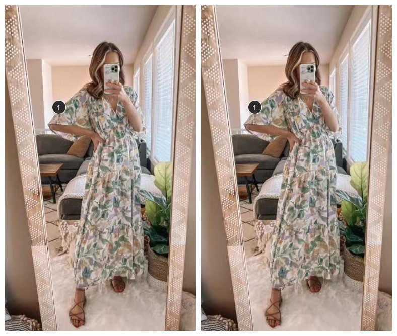 Women's Regular Dress Vacation V Neck Printing Short Sleeve Leaf Maxi Long Dress Holiday Travel display picture 5