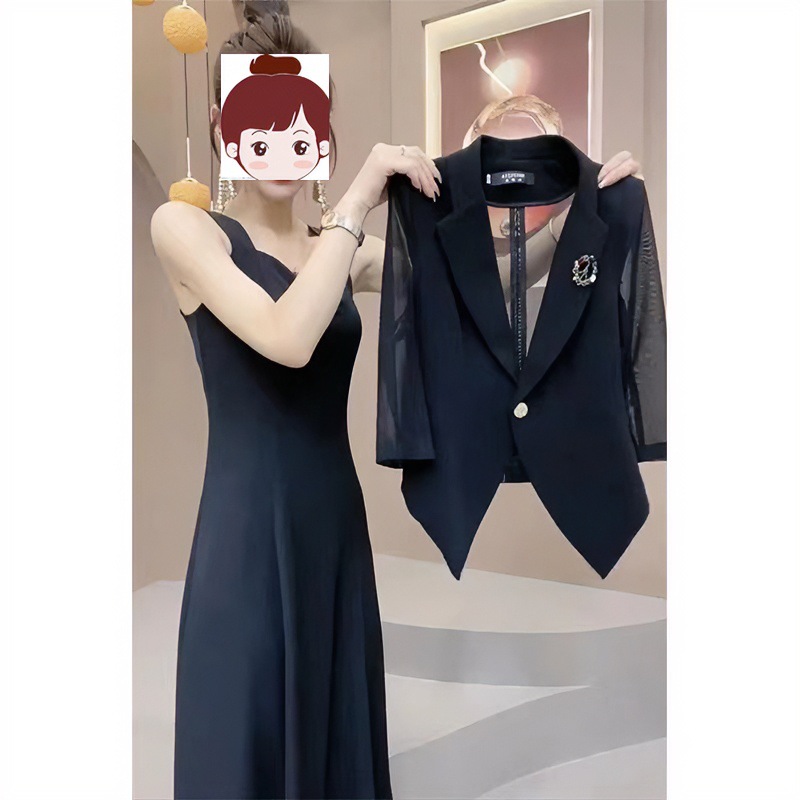 Trendy Popular Fashion Women's Suit 2025 Summer New Stylish Versatile Mesh Splicing Slimming Blazer