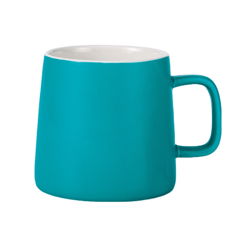 Transfronterizo de Amazon taza blanca taza de alto aspecto creativo Oficina taza de café pareja taza de agua Taza de cerámica