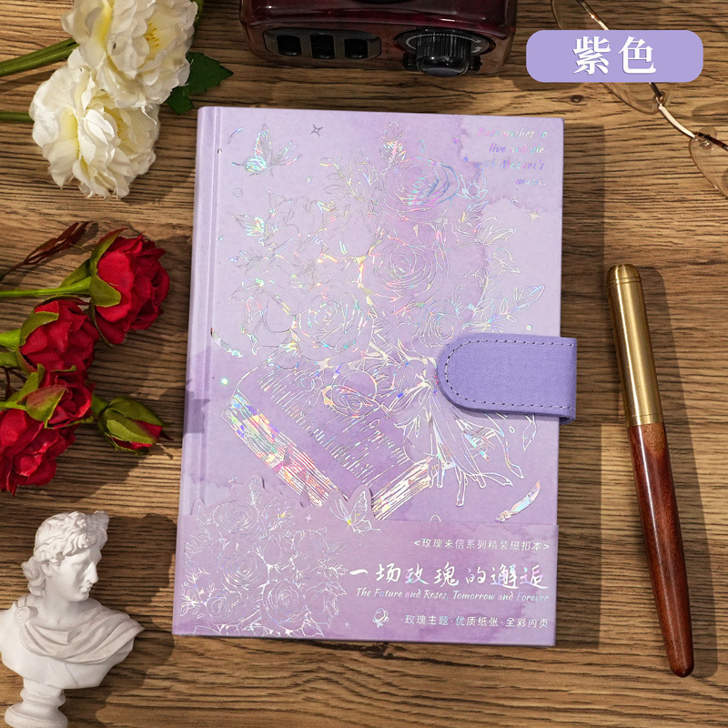 油絵風フルカラーページノートノートins高颜値日記帳手帳学生文房具手帳|undefined